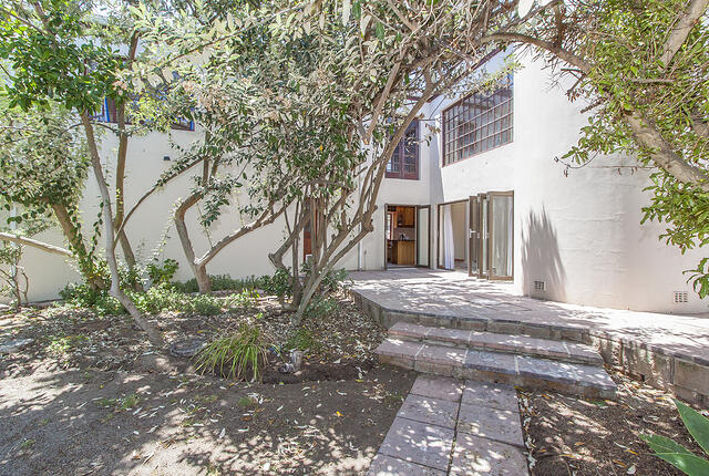 Patio from garden steps